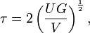 Impact shear stress equation