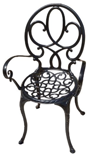 wrought iron vs cast iron chair
