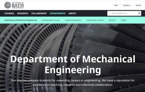 University of Bath, Department of Eningeering