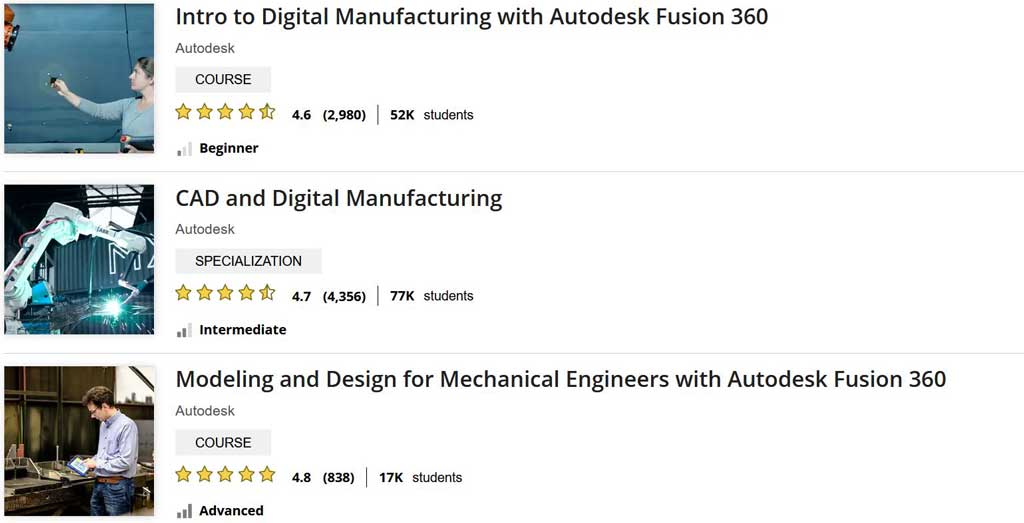 Fusion 360 Tutorials from Udemy