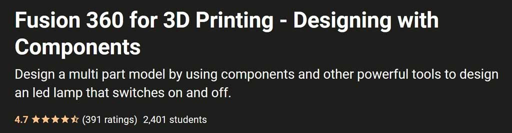 Fusion 360 Tutorials: Fusion 360 for 3D Printing - Designing with Components