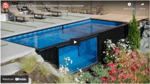 how to build a swimming pool using a shipping container video