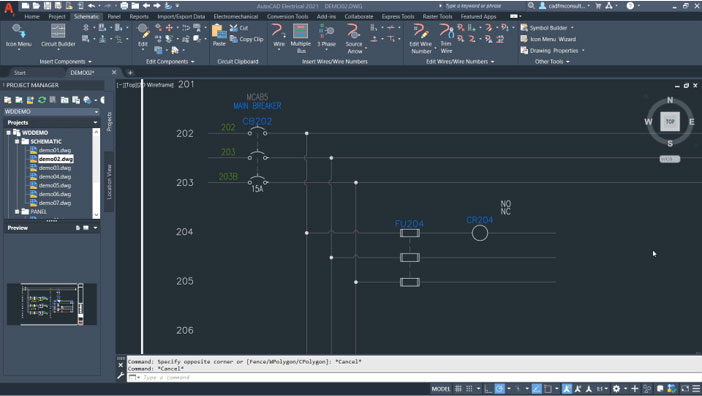 AutoCAD electrical: Placing wire number