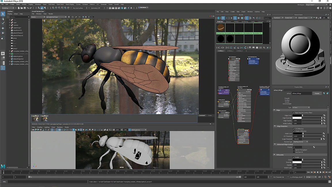 Maya vs Blender: Maya interface screenshot