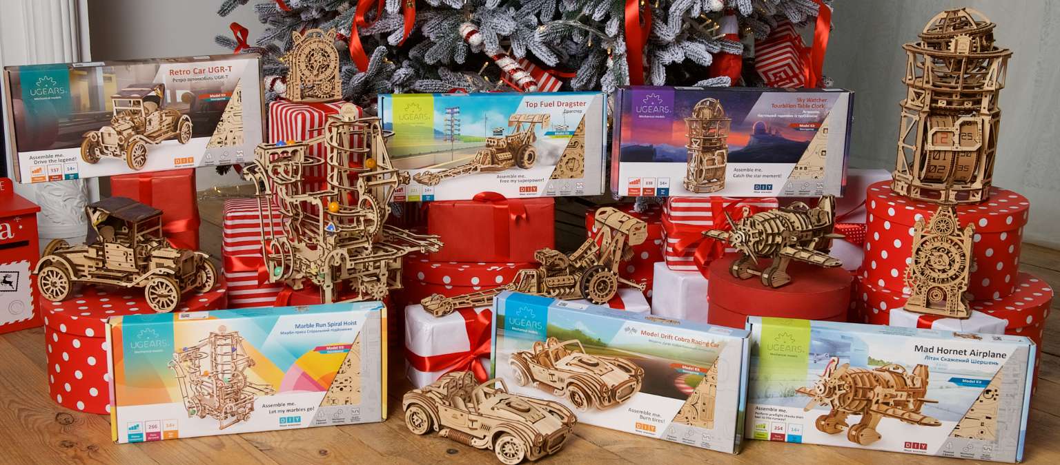 wooden 3d puzzles by Ugears